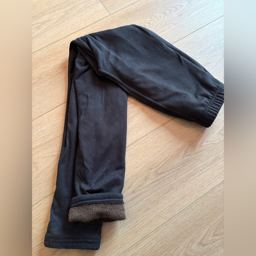Just Cozy Black Fleece Lined Leggings Size Extra Small / Small